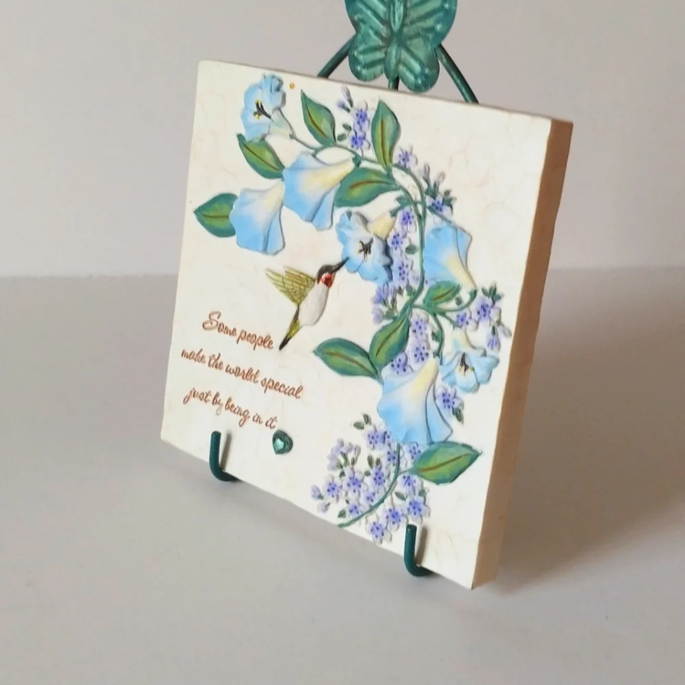 Ceramic Comfort Bloom Someone Special Friendship Plaque Metal Stand 2007